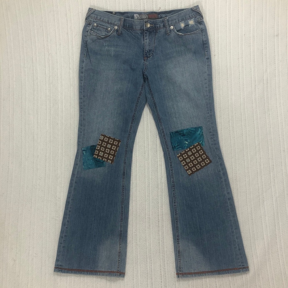 Mossimo Supply Co. Bootcut Jeans Size 15 Patchwork Denim‎ Blue